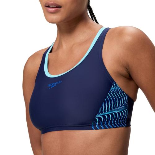 Preview: Speedo Placement Racerback 2pc Swimwear Female Adult - Peacoat/Angelic Blue