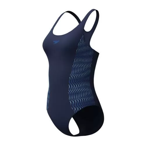 Speedo Placement Muscleback 1pc Swimwear Female Adult - Peacoat/Angelic Blue