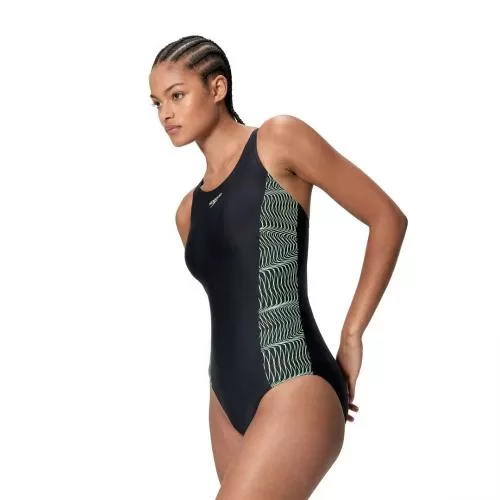Speedo Placement Muscleback 1pc Swimwear Female Adult - Anthracite/Pale Clover
