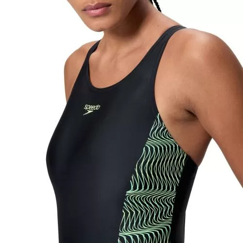 Speedo Placement Muscleback 1pc Swimwear Female Adult - Anthracite/Pale Clover