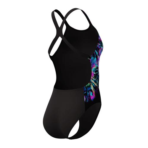 Preview: Speedo Placement Printed Powerback Swimwear Female Adult - Glitchy Garden/Black
