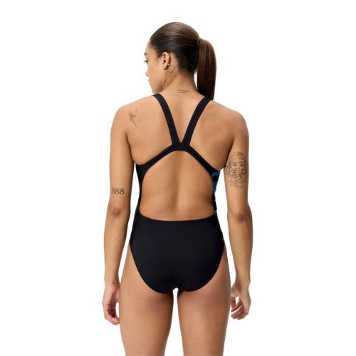 Preview: Speedo Placement Printed Leaderback Swimwear Female Adult - Canyon Ombre/Black