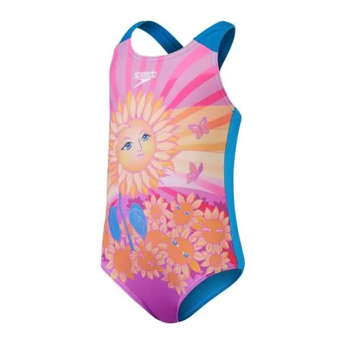 Speedo Digital Printed Swimsuit Swimwear Female Infant/Toddler - Neon Violet/Parma