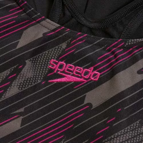 Speedo HyperBoom Placement Muscleback Swimwear Female Adult - Black / Electri