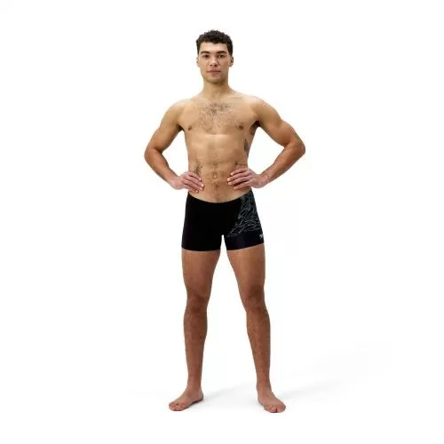 Speedo HyperBoom V-Cut Aquashort Swimwear Male Adult - Black/Alfalfa Green