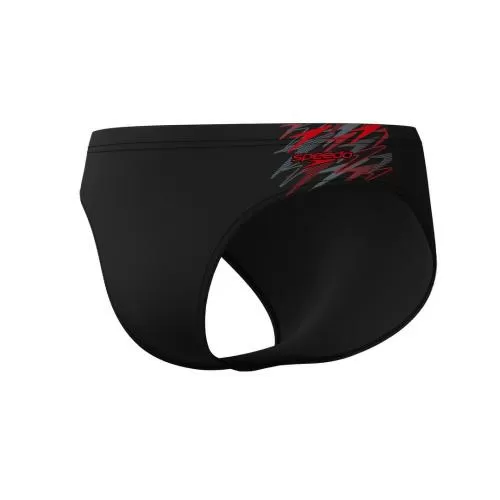 Speedo Medley Logo Brief 7cm Swimwear Male Adult - Anthracite/High Risk Red