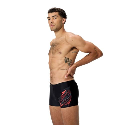 Preview: Speedo Medley Logo Aquashort Swimwear Male Adult - Anthracite/High Risk Red