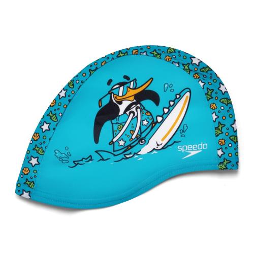 Preview: Speedo Printed Polyester Cap Unisex Infant/Toddler (0-6) - Chima Azure Blue/