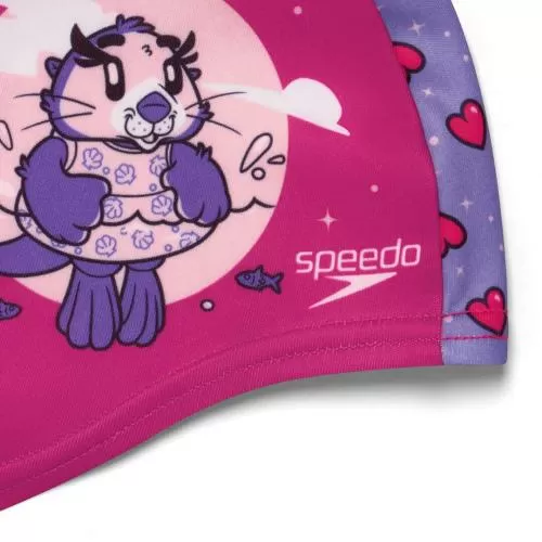 Speedo Printed Polyester Cap Swim Caps Junior (0-6) - Aria Miami Lilac/