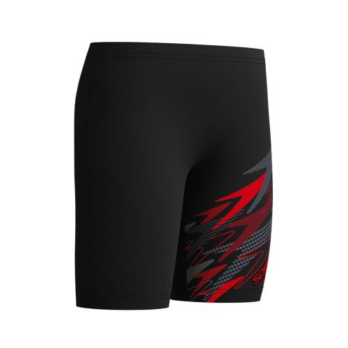 Preview: Speedo Medley Logo Jammer Swimwear Male Junior/Kids - Anthracite/High Risk Red