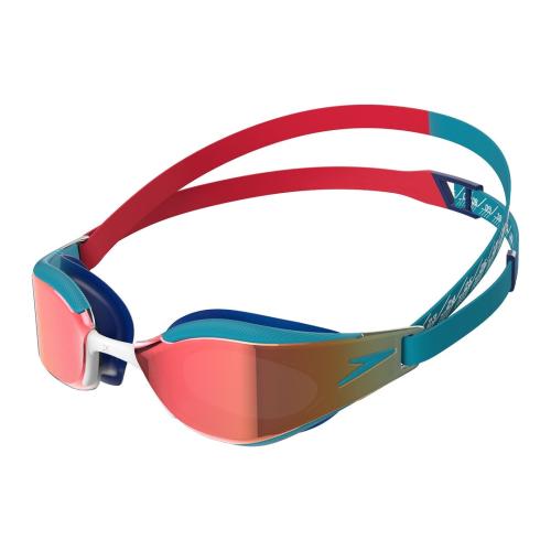 Preview: Speedo Fastskin Hyper Elite Mirror Ju Goggles Unisex Junior/Kids - Flame - red/Bolt/