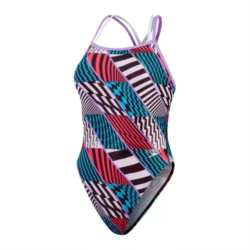 Speedo Allover Digital Starback Swimwear Female Adult - Black, White, W