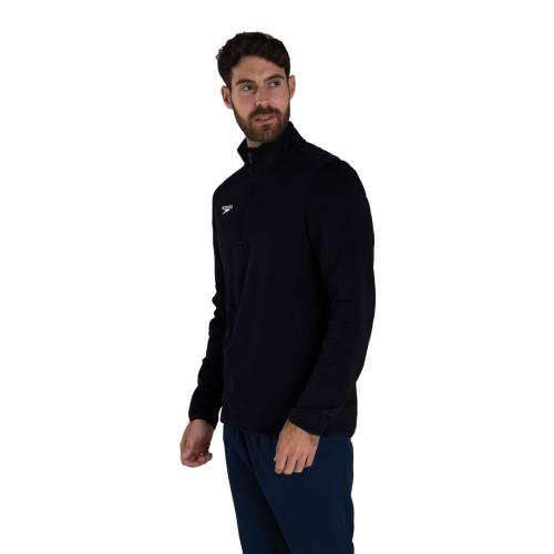 Preview: Speedo CLUB 1/4 ZIP MIDLYR TRN TOP AM Teamwear Adult Male - BLACK