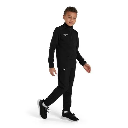 Speedo CLUB 1/4 ZIP MIDLYR TRN TOP JM Teamwear Junior Unisex - BLACK