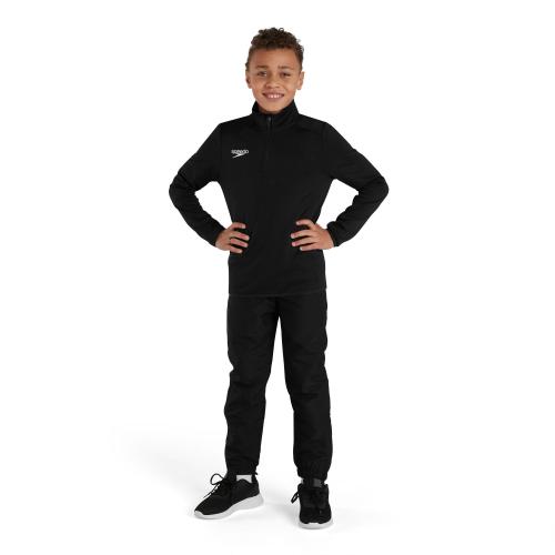 Preview: Speedo CLUB 1/4 ZIP MIDLYR TRN TOP JM Teamwear Junior Unisex - BLACK
