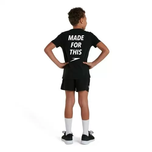 Speedo MADE FOR THIS TEE JM Teamwear Junior Unisex - BLACK