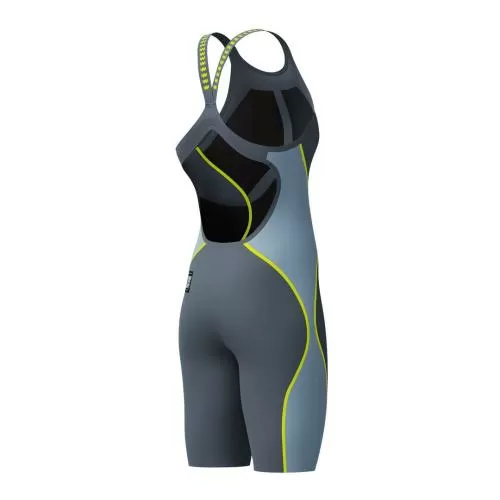 Speedo LZR Intent 2.0 OPBK Kneeskin Race Female Adult - Grey Lead/Acadia Blue/Hyper Yellow - Mai