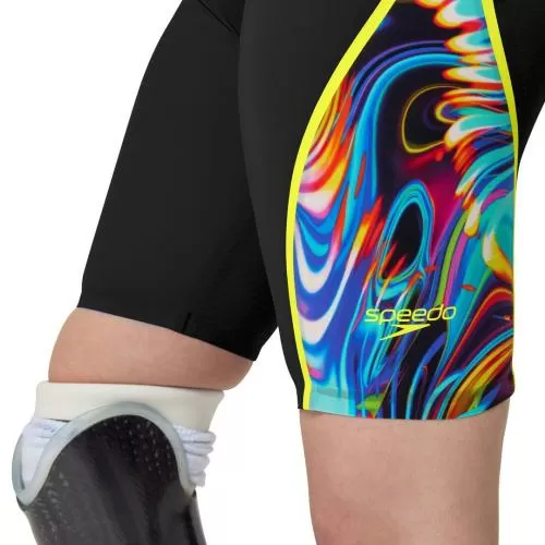 Speedo LZR Intent 2.0 CDBK Kneeskin Race Female Adult - Black/Molten Blur/Hyper Yellow - Mainlin