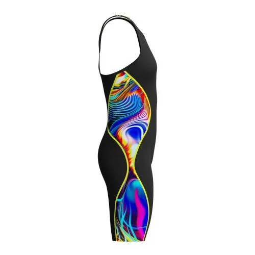 Speedo LZR Intent 2.0 CDBK Kneeskin Race Female Adult - Black/Molten Blur/Hyper Yellow - Mainlin