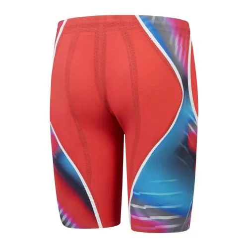 Speedo Fastskin LZR Pure Intent 2.0 J Race Male Adult - Flame Red/Picton Blue/Snow Reflective