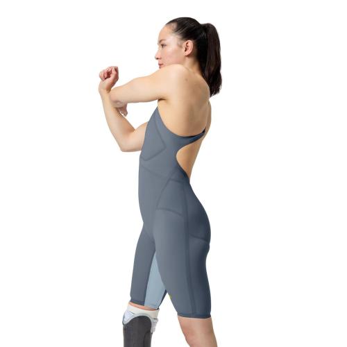 Preview: Speedo LZR Valor 2.0 OPBK Kneeskin Race Female Adult - Grey Lead/Acadia Blue - Mainline