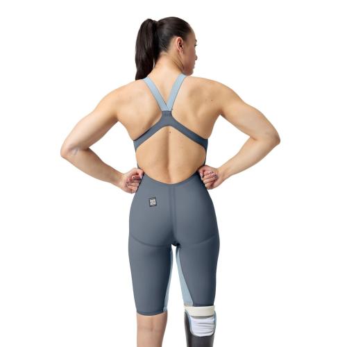 Preview: Speedo LZR Valor 2.0 OPBK Kneeskin Race Female Adult - Grey Lead/Acadia Blue - Mainline
