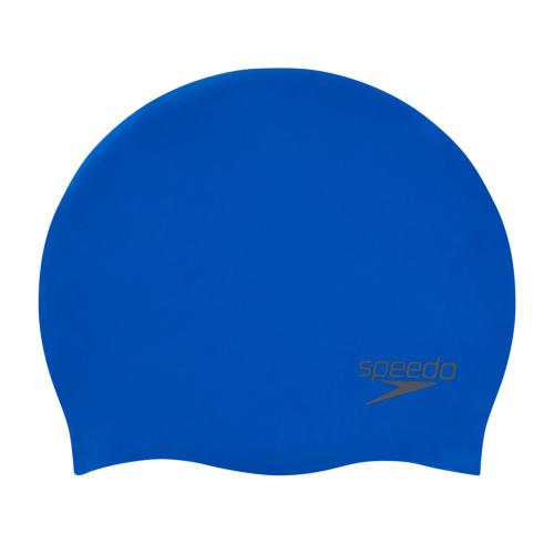 Preview: Speedo Plain Moulded Silicone Cap Adult Unisex - Neon Blue