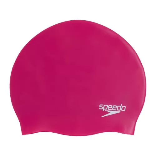 Speedo Plain Moulded Silicone Cap Adult Unisex - Electric Pink