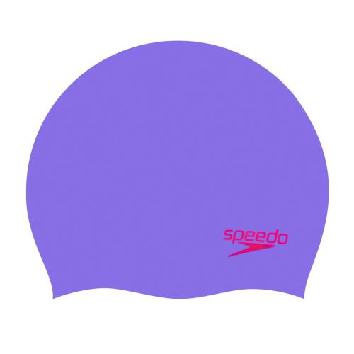 Preview: Speedo Plain Moulded Silicone Junior Unisex - Lilac/Red