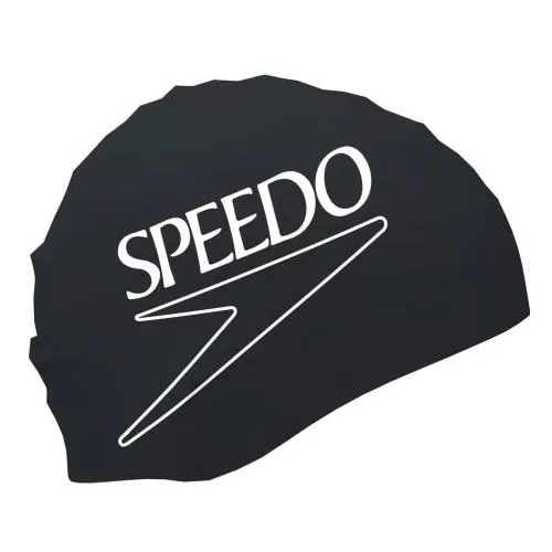 Speedo Printed Biofuse Cap Swim Caps Adult - Speedo Black/White