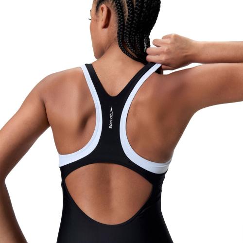 Preview: Speedo Colorblock Racerback 1pc Swimwear Female Adult - Anthracite/White
