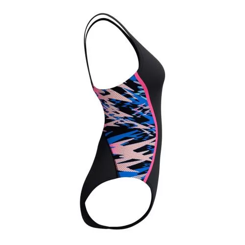 Speedo Hyperboom Splice Muscleback 1p Swimwear Female Adult - Anthracite/Margarita Pink