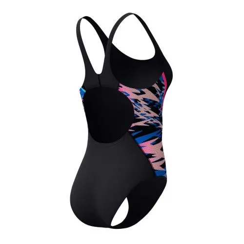 Speedo Hyperboom Splice Muscleback 1p Swimwear Female Adult - Anthracite/Margarita Pink