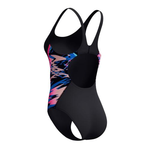 Speedo Hyperboom Splice Muscleback 1p Swimwear Female Adult - Anthracite/Margarita Pink