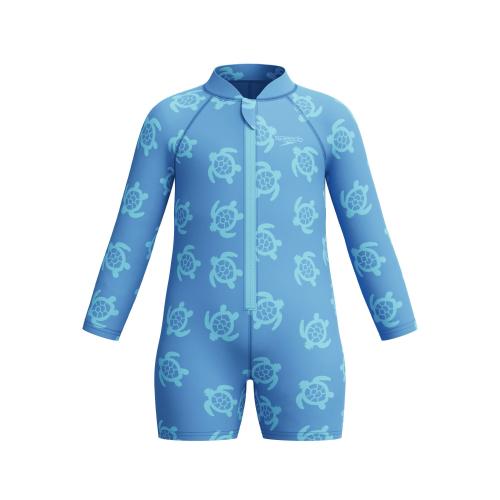 Preview: Speedo Long Sleeve Print Zip 1pc Swimwear Male Infant/Toddler - Periwinkle Blue