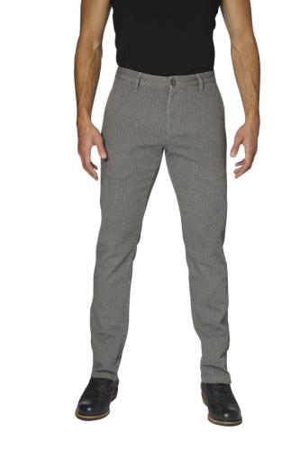 Preview: ROKKER Tweed Chino Tapered Slim Grey - L30