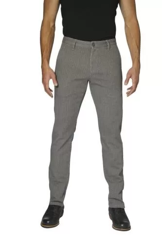 ROKKER Tweed Chino Tapered Slim Grey - L30