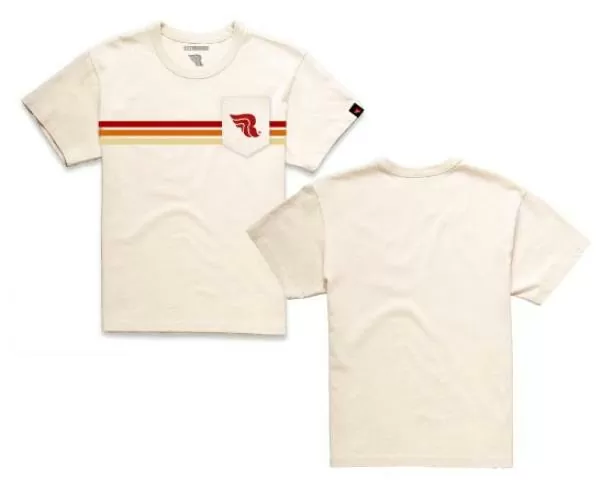 RIDING CULTURE Stripe T-Shirt Men - Dirt white