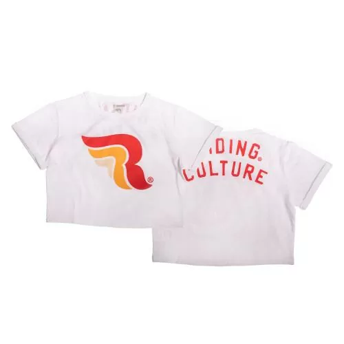 RIDING CULTURE Logo Crop Top T-Shirt Women - White
