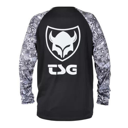 TSG L/S Raglan T-Shirt Stickersleeve - black grey