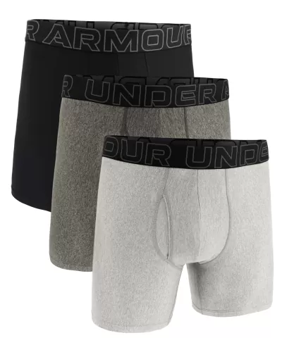 Under Armour Perf Tech - Solid 6 In 3Pk - steel