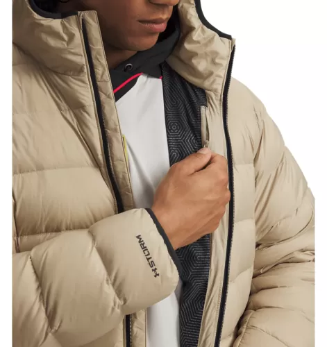 Under Armour Legend Down Hooded Jacket - city khaki