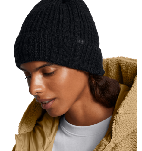 Preview: Under Armour W Halftime Cable Knit Beanie - black 