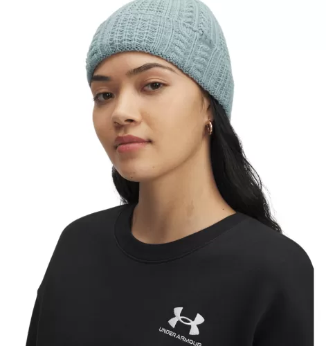 Under Armour W Halftime Cable Knit Beanie - serpentine