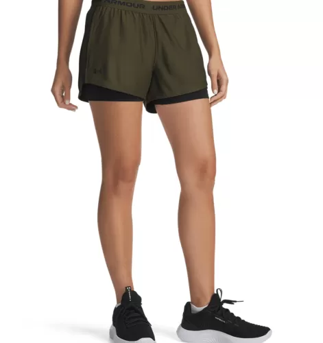 Under Armour Tech Play Up 2In1 Shorts - expedition green