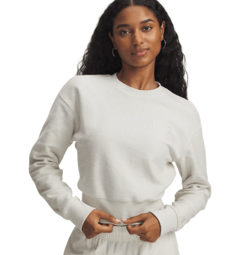 Preview: Under Armour Icon Terry Varsity Crew - summit white