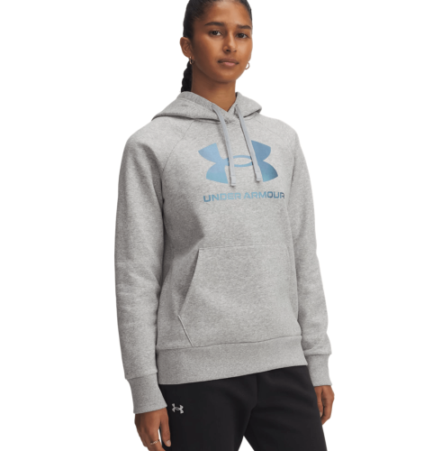 Preview: Under Armour Rival Flc Shimmer Hdy - mod gray light heather
