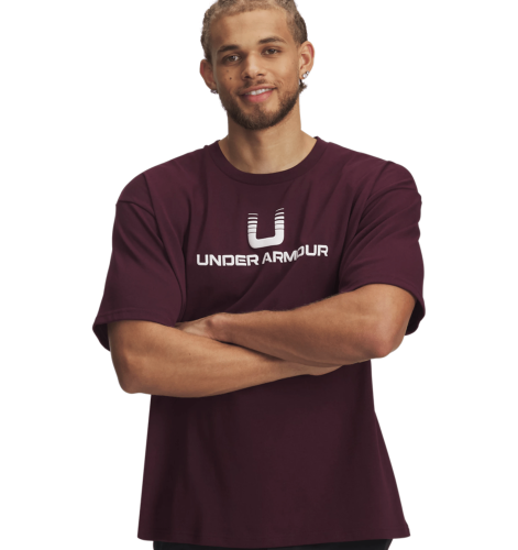 Preview: Under Armour Hwt U Logo Ss - dark maroon