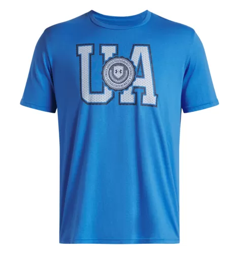 Under Armour College Crest Logo Ss - blue atlantis