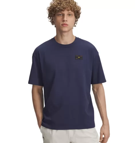 Under Armour Hwt Woven Label Ss - washed navy